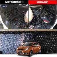 พรมปูพื้นรถยนต์6D MITSUBISHI MIRAGE พรม6D QX สวยงาม เข้ารูป ปูเต็มคัน 3ชิ้น