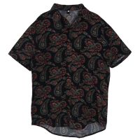 MenS Shirts Summer Fashion Floral Print Casual Shirts Short Sleeve Cotton Linen Shirt Hawaiian Beach Men Clothes