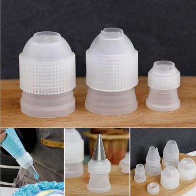 【CC】♨✶  Small/Large Size Coupler Icing Piping Nozzle 2pcs Pastry Decoration Tools Dessert