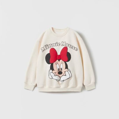 Cartoon Disney Mickey Mouse Kids Boys Girls Hooded Sweater 2023 New Autumn Spring Baby Tops Loose Bottoming Shirt Clothing