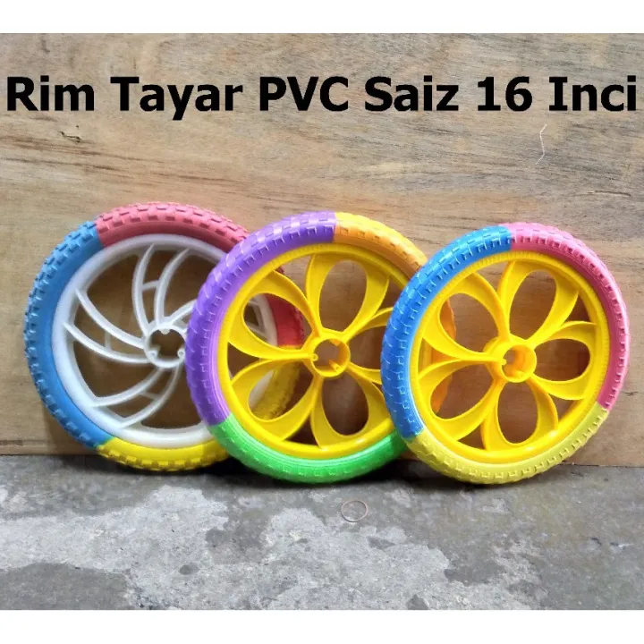 Rim Tyre Pvc Bicycle 16 Inch Rim Tayar Plastik Basikal Budak 16 Inci