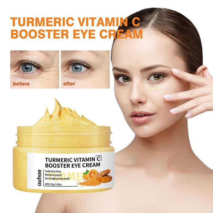 Turmeric Vitamin C Eye Cream Brightening Booster Eye Line Fades Dark