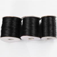 10 Yard 1Mm 1.5Mm 2.0Mm Tali Kulit Hitam Benang Katun Lilin Kalung Gelang Tali untuk Membuat Perhiasan DIY Temuan