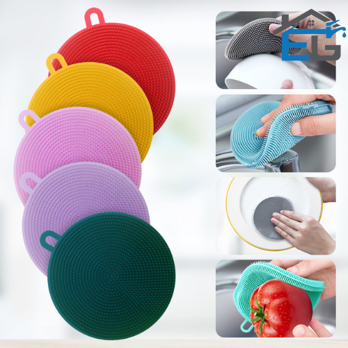 Silicone Dishwashing Brush Sponge Dish Washing Tool Kitchen