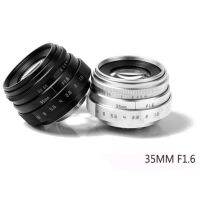 Foleto Fujian 35มม. F1.6กล้องวงจรปิดเลนส์โทรทัศน์ทีวี + เลนส์อะแดปเตอร์แหวน C Mount สำหรับ Canon EOS M Nikon J1 Sony Nex Micro M43 Fx A7 A5