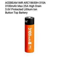 ACEBEAM IMR ARC18650H-310A 3100mAh Max 25A High Drain มีวงจรป้องกัน (หัวนูน)