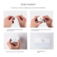 LED Motion Sensor Night Light 3000K Stick-On Closet Light with Dusk to Dawn Sensor for Cupboard 3 Pack