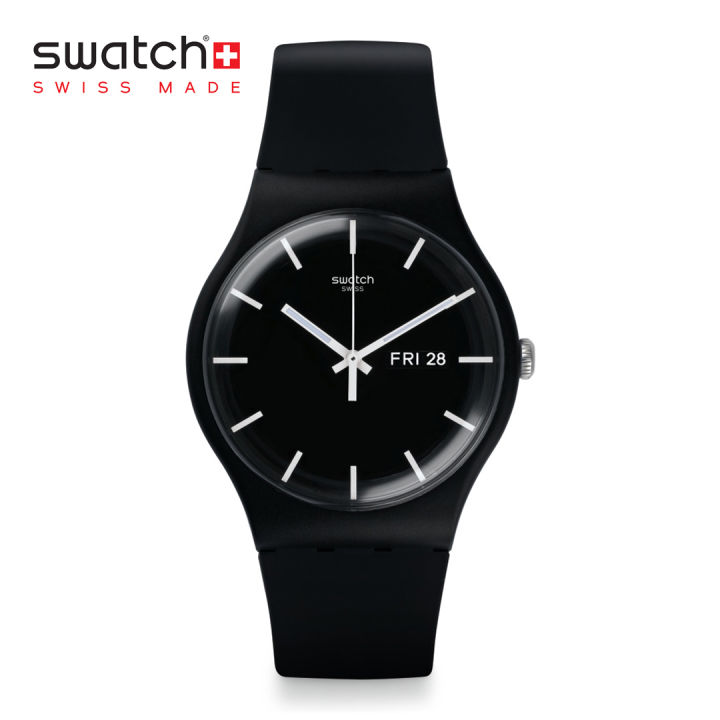 Swatch New Gent MONO BLACK SO29B704 Black Silicon Watch | Lazada PH