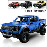 รถบรรทุกเชิงเทคนิค1379ชิ้น Ford Raptors รถแข่งของเล่นรถกระบะ42126ของเล่นโมเดลบล็อคก่อสร้าง SUV อิฐยานพาหนะสำหรับเป็นของขวัญสำหรับเด็ก