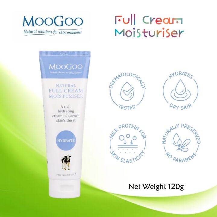 MooGoo Full Cream Moisturiser 120g Lazada