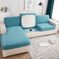 Furniture protective cover 1234 seat jacquard thickened sofa cushion cover corner waterproof stretch solid color sofa cover