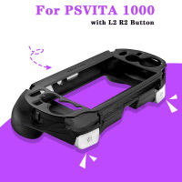 0 "": สีดำสีขาวสำหรับ PSV1000 PS VITA 1000เกม Hand Grip Handle Holder Joypad Stand Case Shell ป้องกันด้วย L2 R2ปุ่มทริกเกอร์