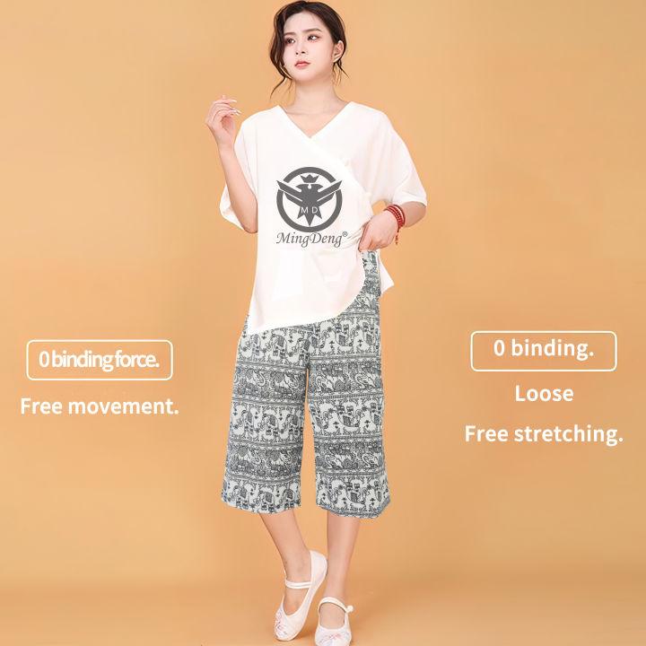 ethnic-style-beachwear-for-men-and-women-summer-trend-loose-high-waist-personalized-printed-casual-shorts-pants