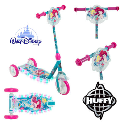 Huffy Disney The Little Mermaid Electro-Light 3 Wheel Scooter - Aqua/Pink ราคา 2,990 - บาท