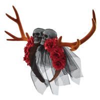 Gothic Deer Horn Headwear Lolita Vintage Antlers Hairband Elk Headpiece Photo Props ชุดแฟนซีฮาโลวีนอุปกรณ์เสริมผม