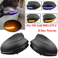 แบบไดนามิก Blinker ไฟเลี้ยว LED สำหรับ Volkswagen VW GOLF 6 VI MK6 GTI R Line R20 Touran ด้านข้างกระจกตัวบ่งชี้ลำดับ