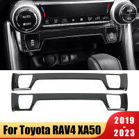 สำหรับโตโยต้า RAV4 XA50 2019- 2021 2022 2023คอนโซลกลางสติ๊กเกอร์ที่นั่งความร้อนปุ่มกรอบครอบตัดภายในอุปกรณ์เสริมในรถยนต์