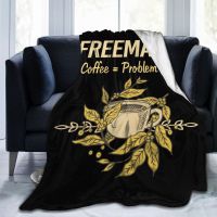 Faith Hope and Charity Freemason Logo Black Blanket Extra Soft Flannel Throw Blankets Cloak Oversized for Sofa Bed Gifts