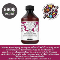 Davines Replumping shampoo ดาวิเนส รีพลัมปิ้ง แชมพู 250ml สำหรับผมแห้งเสีย