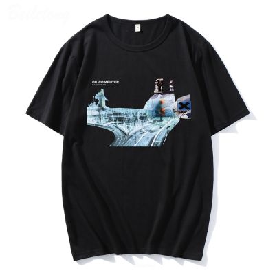 Radiohead T Shirt Ok Collaboration Tshirt Computer Band Rock Mzik 100 Cotton Album Stleri Tees Men Women 100% Cotton