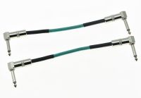 KAISH 20cm Green Right Angle Mono Guitar Effect Pedal Cable Effects Patch Cord High Quality