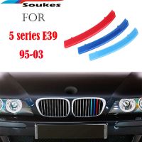 3D Car Front Grille Trim Sport Strips Sticker Styling Buckle Cover Power For BMW 5 series e39 1995 1996 1997 1998 1999 2000 2003