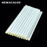 NEWACALOX 20 pcs สีขาว 11 มม. x 200 มม. Hot Melt กาวแท่งสำหรับกาวไฟฟ้าปืนซิลิโคนหัตถกรรมอัลบั้มซ่อมเครื่องมือสำหรับโลหะผสม-czechao