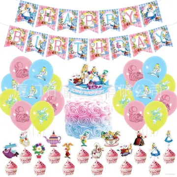 Cartoon Disney Alice In Wonderland Theme 12 Inch Latex Balloons