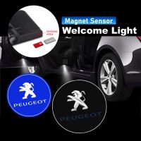 NEW 2PCS Peugeot Logo Car Door Welcome Light Wireless Magnet Sensor 208 Puretech 208 GTI SUV 308 3008 5008 ting