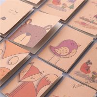 【Ready Stock】 ♟ C13 Kraft Paper Cover Diary Student Workbook Cartoon 64K Sticky Note Memo Notepad Small Book