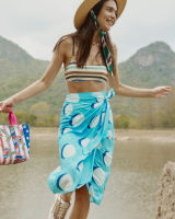 Sue.loveseveryday Dancing Moon Wrap Skirt - กระโปรงฟรีไซส์จุดสีฟ้า