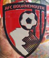 Bournemouth โลโก้บอร์นมัธ แบบแขวน วัสดุเหล็กตัดเลเซอร์ ขนาดสเกล ความยาว18 cm ขนาดพกพาทำสีเหมือนจริงติดตั้งใด้ทั้งภายในภายนอกไม่เป็นสนิม