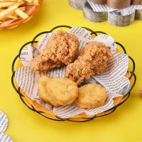 Oil-proof newspaper pad Food-grade baking mat Fried chicken and chips hamburger oiled paper Baking paper Lace oil-proof paper