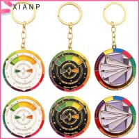 XIANP โลหะสำหรับตกแต่ง พวงกุญแจเข็มทิศสี ของขวัญเครื่องประดับอัญมณี หมุนได้หมุนได้ หมุดเคลือบอีนาเมล แฟชั่นสำหรับผู้หญิง หลายสี แผ่นป้ายสัญลักษณ์ ถุงใส่ของ