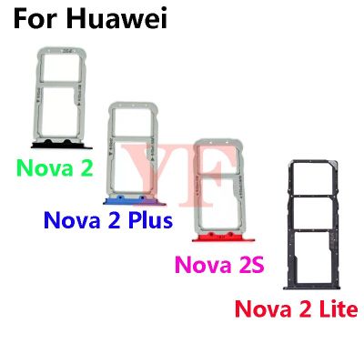 【✴COD✴】 nang20403736363 สำหรับ Huawei Nova 2s 2 Lite Plus ที่ใส่ถาดใส่ซิมซิมการ์ดเต้ารับตัวแปลงซ่อมแซมชิ้นส่วน