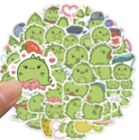 พร้อมส่ง!ไดโนเสาร์ น่ารัก Cute Green dinosaur ไทแรนโนซอรัส การตั้งแคมป์ สติกเกอร์ ตกปลา สเก็ตบอร์ด 50 ชิ้น sticker