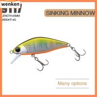 WENKEN 45mm 4g เหยื่อปลอม ปลาเทราท์ ไพค์ เพิร์ช เบส Pesca Issen ล่อหล่อยาว Minnow เหยื่อ เบ็ดตกปลา Minnow Lures