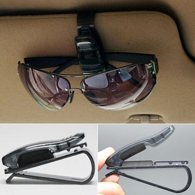 Kacamata hitam modis untuk kendaraan mobil kacamata hitam klip tempat kartu tiket