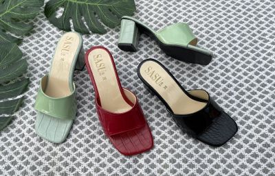 SuwimolShop -รองเท้าส้นสูง-ผู้หญิง-แฟชั่น-(รุ่นนามิ)36-41 -สูง2.5นื้ว รองเท้าส้นสูง ญ รองเท้าแฟชั่นญ