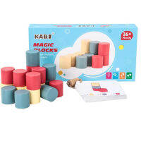 Free ship Kids Children Magic Wood Wooden Cube Blocks Montessori Math Learn Sensorial Material Kits Toys Educational Gifts