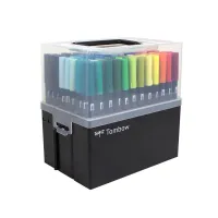 Tombow ABT Dual Brush Pen Set 108สีปากกาแปรงสีน้ำพร้อม Marker Case Japan