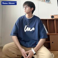 NASA ร่วมญี่ปุ่น cityboy แขนสั้นเสื้อยืดผู้ชายฤดูร้อนผ้าฝ้ายหนักหลวมทุกการแข่งขันบวกไขมันบวกด้านบน