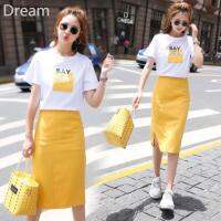 Internet celebrity suit womens summer new fashion temperament slimming two-piece suit fashionable young fairy suit skirt V729