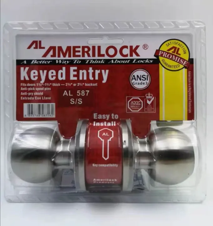 AMERILOCK DOOR KNOB LOCK SET 587 | Lazada PH