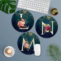 ✿ 22x22cm Initial Name Mouse Pad Mat for Mouse Mice PC Computer School Office Cup Mats Deskpad Laptop Notebook Gamer Desk Pad