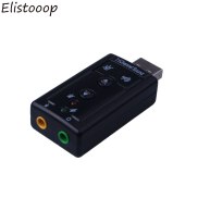 Elistooop Hot Selling Mini 7.1 CH Channel USB Sound Card Mic Speaker 3D