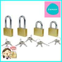 กุญแจมาสเตอร์คีย์ AZLE 50 มม. สีทองเหลืองขัดเงา แพ็ก 4 ชิ้นMASTER KEYED PADLOCK AZLE 50MM POLISHED BRASS 4EA/SET **ด่วน ของมีจำนวนจำกัด**