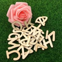 Happymems 52pcs/set 3-4cm A-Z English Cute Words For Birthday Party Wood Letter DIY Wood Crafts Decoration Wooden Letter