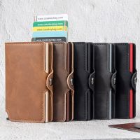 RFID Business Credit Card Holder Purses  Men PU Leather Wallets Casual Versatile Card Case Package Fashion Minimalist Clutch Bag Card Holders