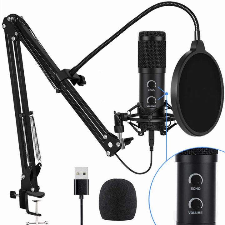 bonke-2020-upgraded-usb-condenser-microphone-for-computer-great-for-gaming-podcast-livestreaming-youtube-recording-karaoke-on-computer-plug-amp-play-with-adjustable-metal-arm-stand-ideal-for-gift